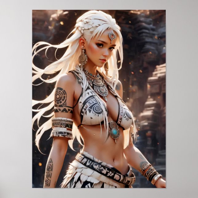 Bevackra Blonde Tribal Princess Poster (Framsidan)