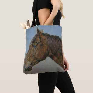 Bevackra Brown Horse Porträtt Tygkasse