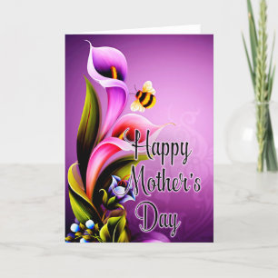 Bevackra Calla Lily Flowers Mors dag Card Kort
