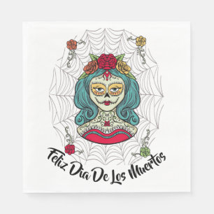 Bevackra Catrina Feliz Día de Muertos Pappersservett
