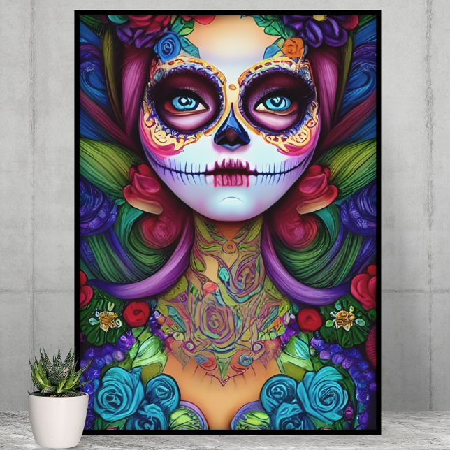 Bevackra Día de los Muertos Woman Poster (Skapare uppladdad)