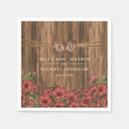 Bevackra Dusty Ro Lily Flowers Pappersservett