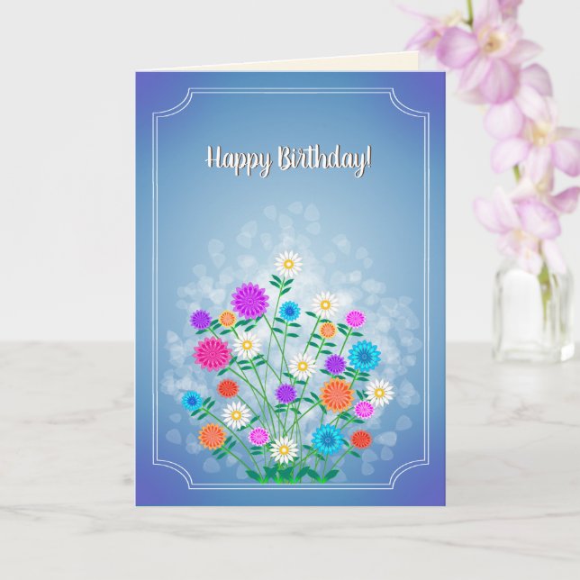 Bevackra Flowers Grattis på födelsedagen Kort (Orkide)