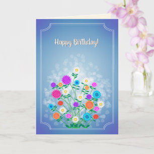 Bevackra Flowers Grattis på födelsedagen Kort