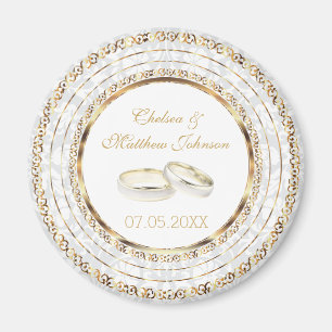 Bevackra Golden Bröllop Bands Magnet
