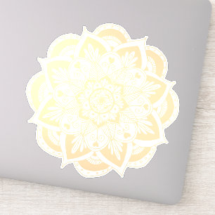 Bevackra Guld Flower Mandala Klistermärken