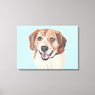 Bevackra Hand plockade Beagle Canvas Art