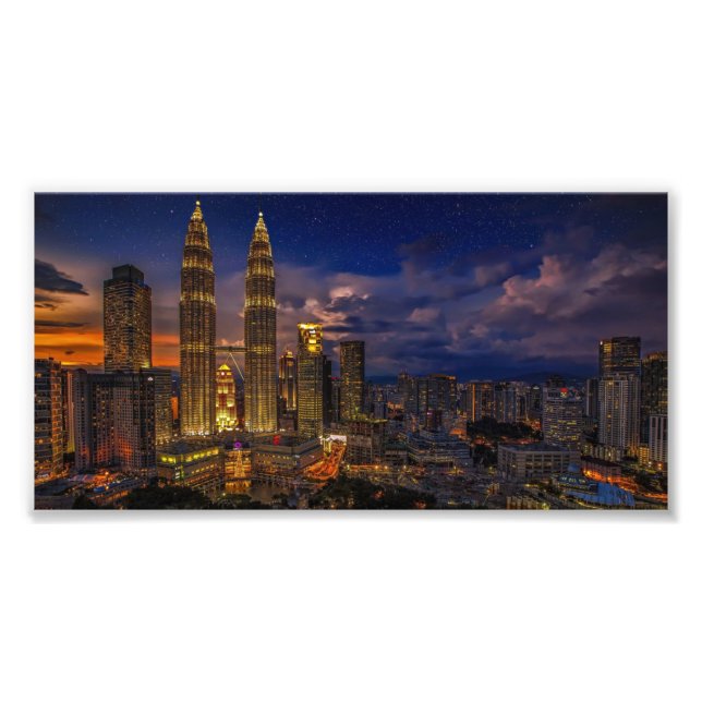 Bevackra Kuala Lumpur Petronas Twin Torn Fototryck (Framsidan)