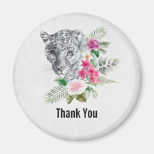 Bevackra Leopard Head Porträtt Tack Magnet