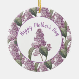 Bevackra Lilac Flowers Mors dag Julgransprydnad Keramik