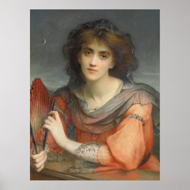 Bevackra Luna måne guddess Charles Edward Hallé Poster (Framsidan)