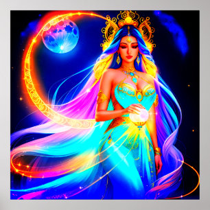 Bevackra Måne Goddess Poster
