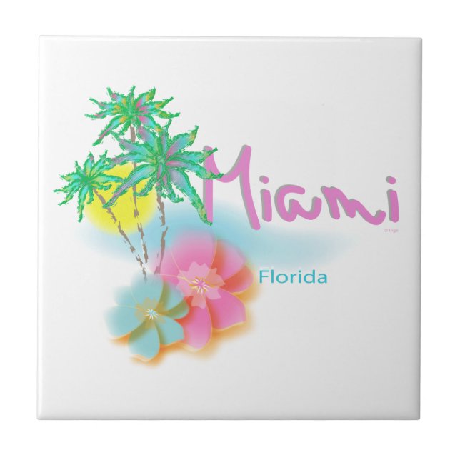 Bevackra Miami Florida Kakelplatta (Framsidan)
