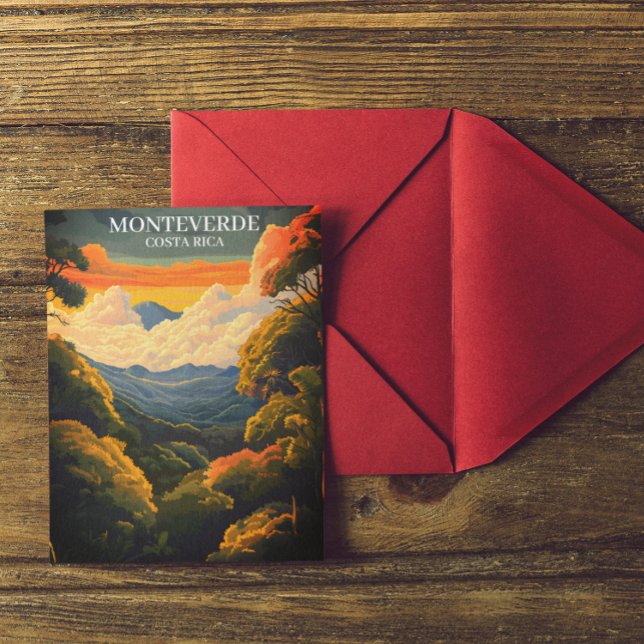 Bevackra Monteverde Cloud Forest Costa Rica Vykort (monteverde costa rica postcard)