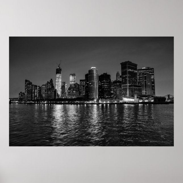 Bevackra New York City Manhattan Skyline Poster (Framsidan)