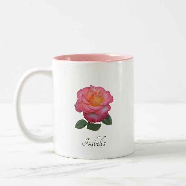 Bevackra Rosa ros Flower Mugg (Vänster)