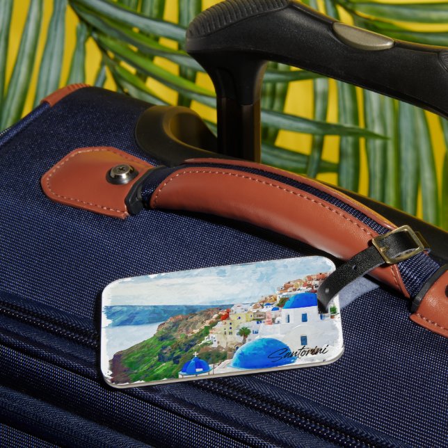 Bevackra Santorini Greece Scenery Travel Bagagebricka (Framsida Insitu 3)
