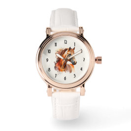 Bevackra Sorrel Horse Porträtt Armbandsur