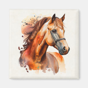 Bevackra Sorrel Horse Porträtt Magnet