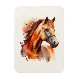 Bevackra Sorrel Horse Porträtt Magnet