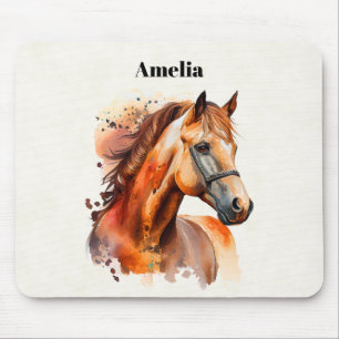 Bevackra Sorrel Horse Porträtt Musmatta