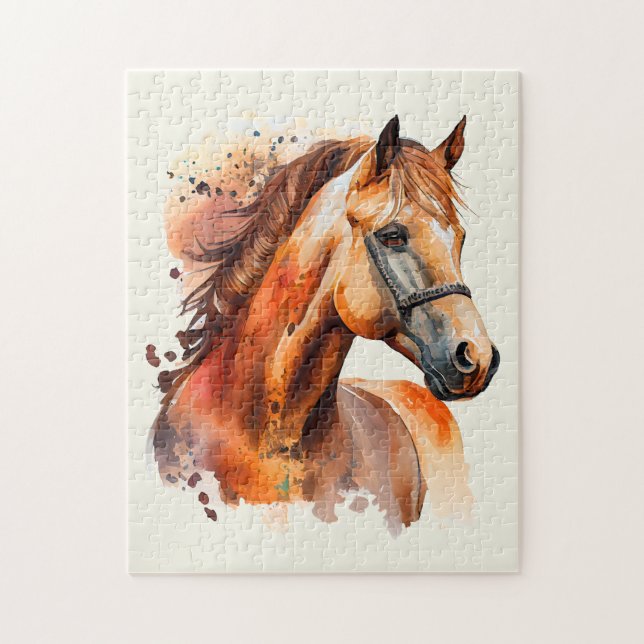 Bevackra Sorrel Horse Porträtt Pussel (Vertikal)