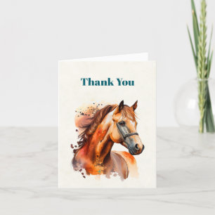 Bevackra Sorrel Horse Porträtt Tack Kort