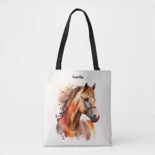 Bevackra Sorrel Horse Porträtt Tygkasse