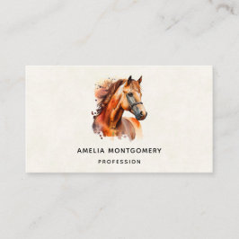 Bevackra Sorrel Horse Porträtt Visitkort