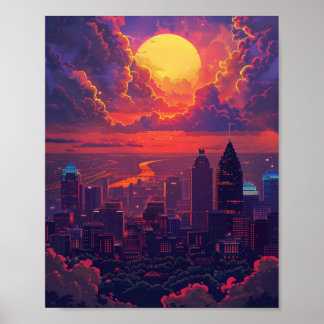 Bevackra Sunset Louisville Kentucky USA Poster