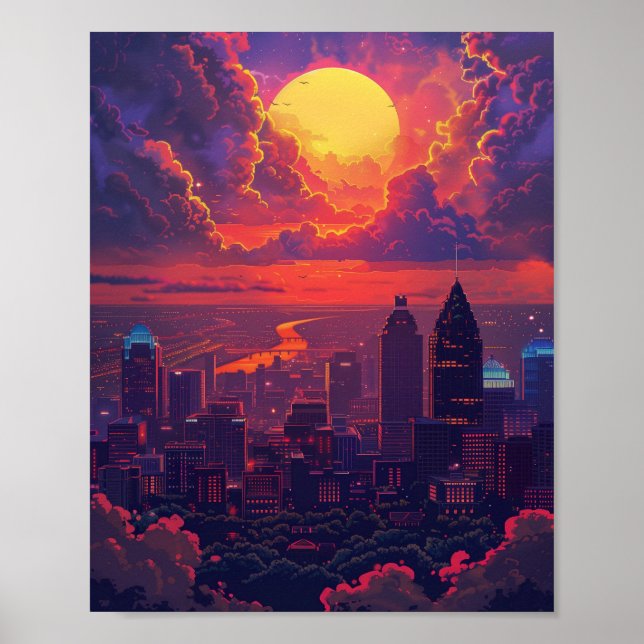 Bevackra Sunset Louisville Kentucky USA Poster (Framsidan)