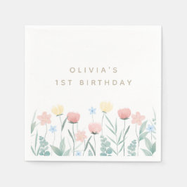 Bevackra WildblomBouquet Birthday Pappersservett