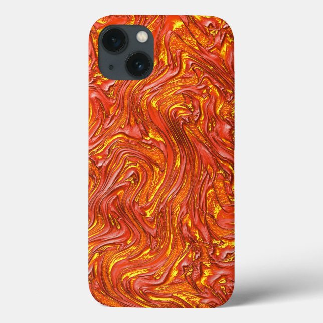 Bevakad röd struktur med gult toner (Baksida)