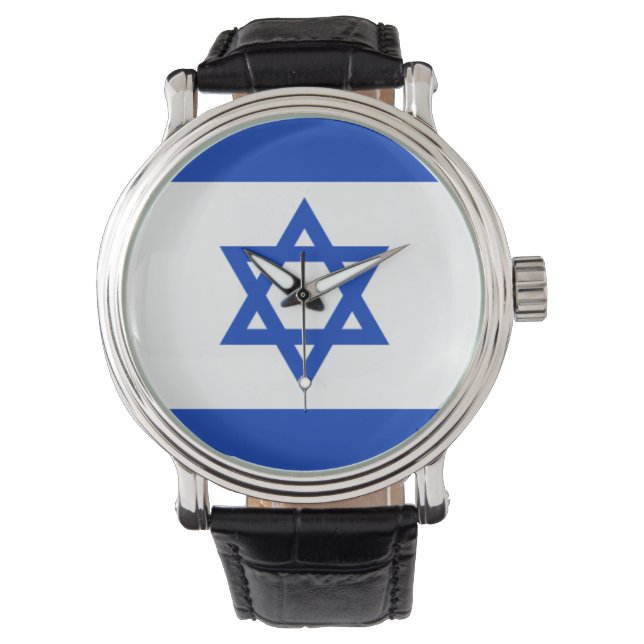 Bevakning av israelisk Flagga Armbandsur (Framsida)