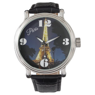Bevakning av PARIS FRANKRIKE EIFFEL TORN Armbandsur