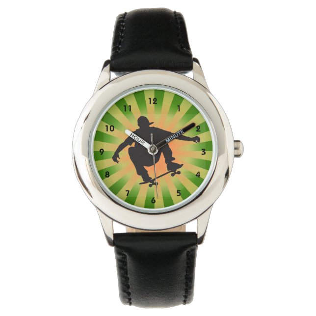 Bevakning av skateboarddesign armbandsur (Framsida)