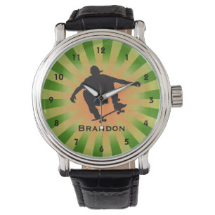 Bevakning av skateboarddesign armbandsur