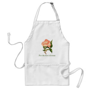 Bevakor och rosa ros vattenfärg botaniska förkläde