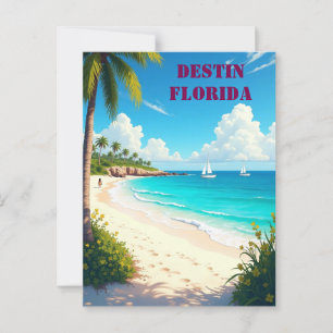 Bevalt Destin Florida Sunset Beach Vykort