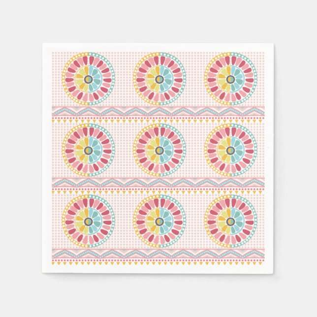 Bevalt K mönster Napkins Pappersservett (Framsidan)