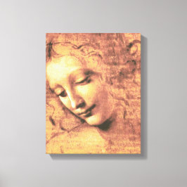 Bevalt Woman av Leonardo da Vinci Canvastryck