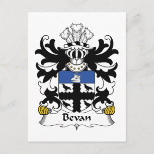 Bevan Family Crest Vykort