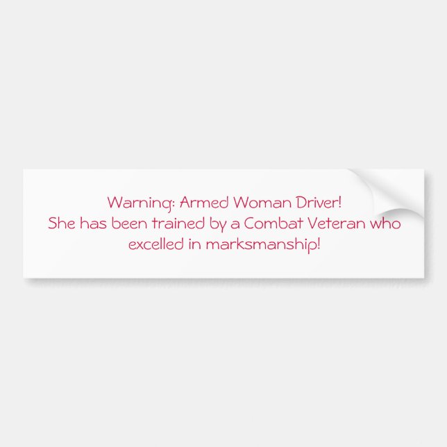 Beväpnad chaufför bildekal (Framsidan)