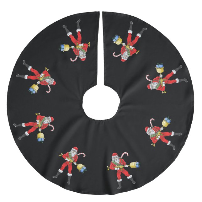 Beväpnad jultomte julgransmatta borstad polyester (Framsidan)
