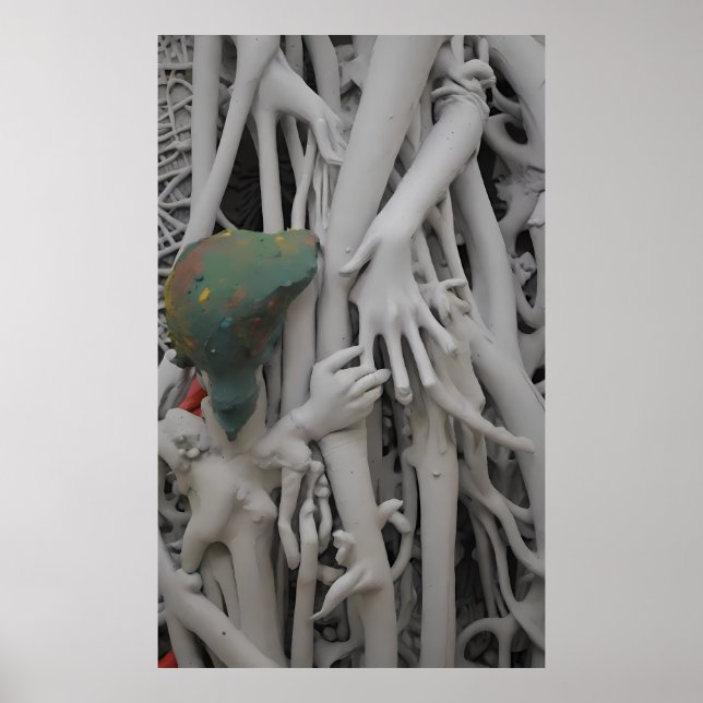 Beväpnad och förstörd med Kung Rex i ödlan Poster (Framsidan)