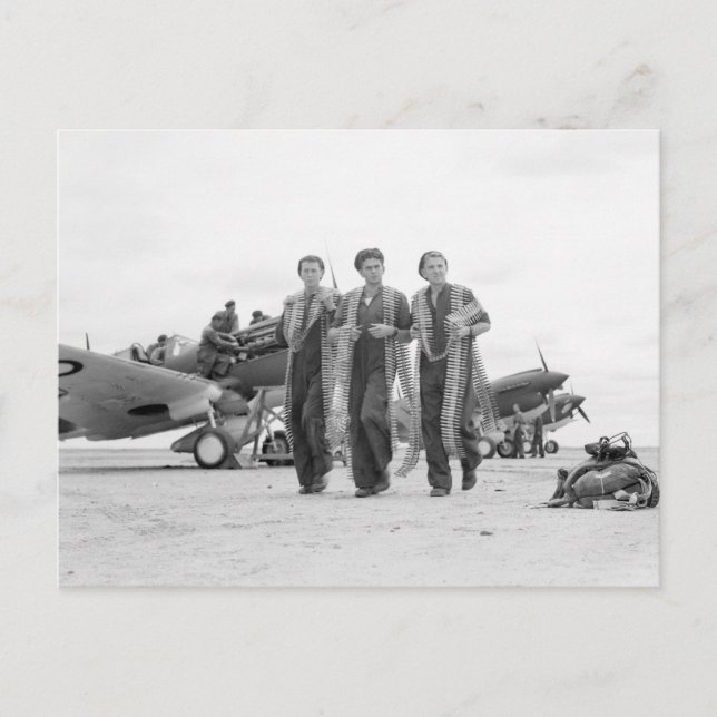 Beväpnad till tjugonde 1940-talet vykort (Framsida)