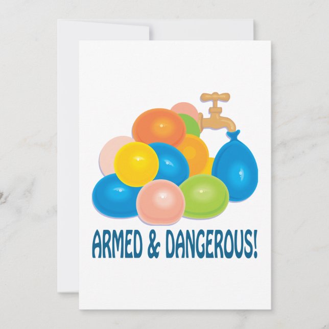 Beväpnat och farligt inbjudningar (Framsida)