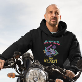 Beväpnat och Redo - Retro-videospel Hoodie