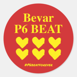 Bevar P6 BEAT Runt Klistermärke