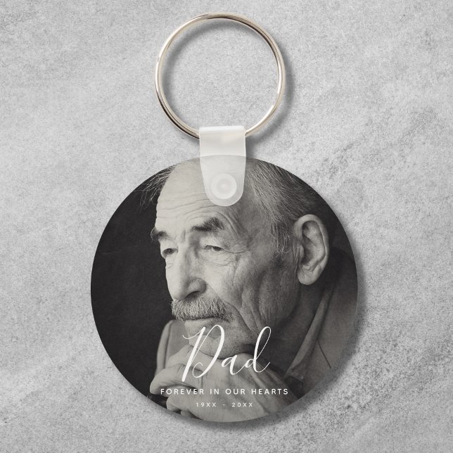Bevara anpassningsbar Photo Memorial-attributet Nyckelring (Dad Photo Memorial Keychain)